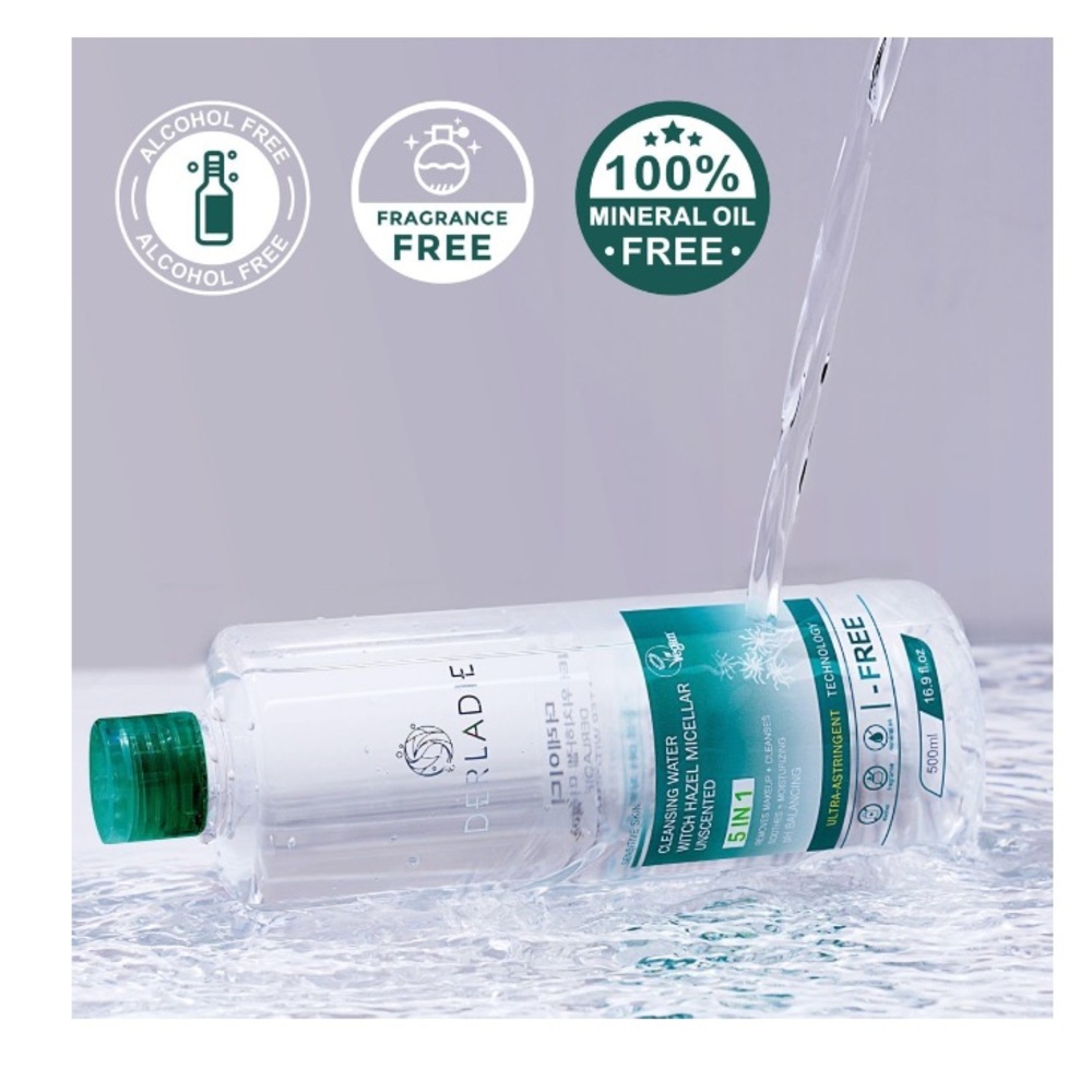 Cleansing Water with Witch Hazel Micellar Vegan Formula 500ml / 16.9 fl.oz